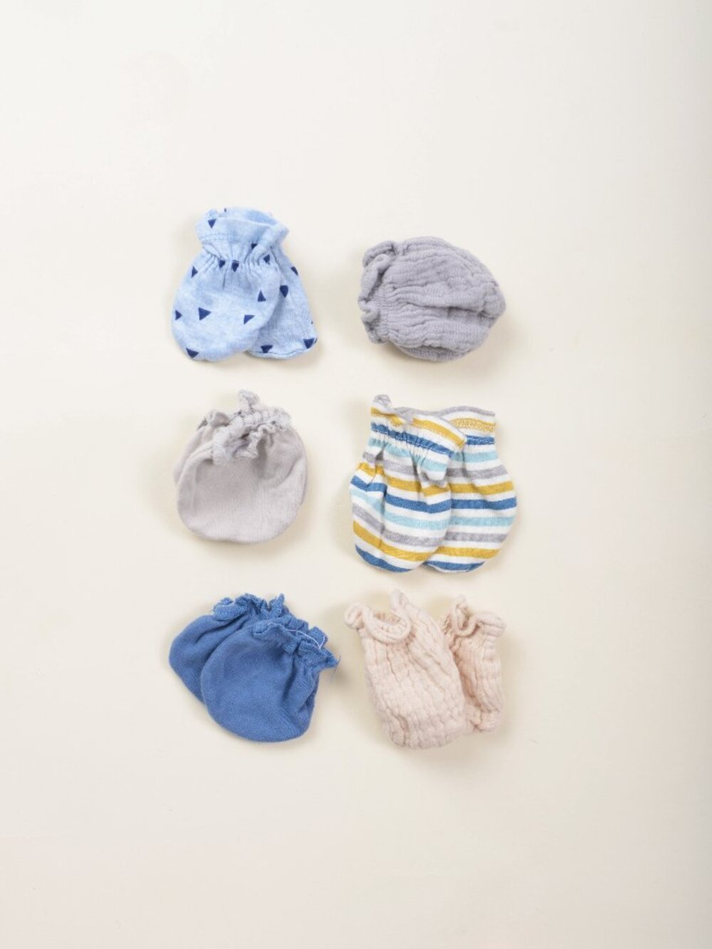 Baby Cotton Knit Gauze Mittens Bundle 6 pairs